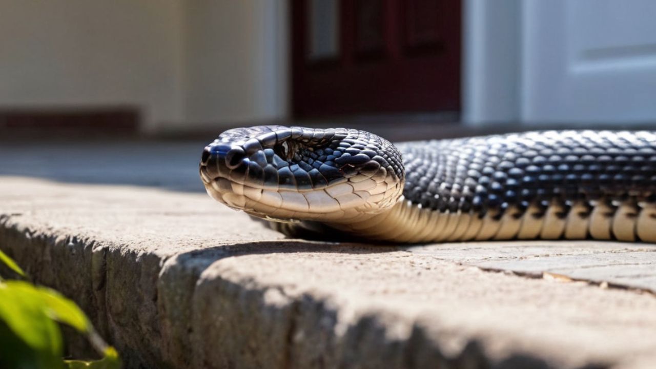 spiritual meaning of a snake at your front door